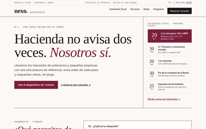 Vista previa del diseño nexo
