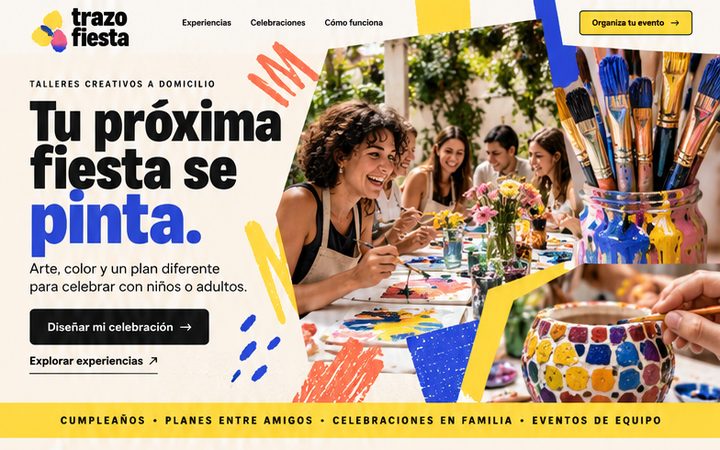 Diseño web para talleres creativos